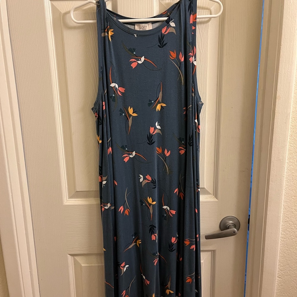 Sun dress dark teal blue